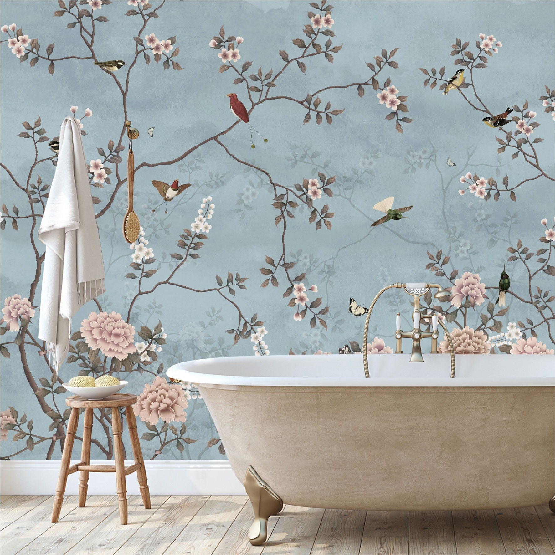 Mural Tropical Campestre Floral - MT308