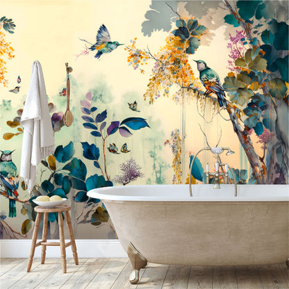 Mural Jardín Tropical Acuarelado - MT326