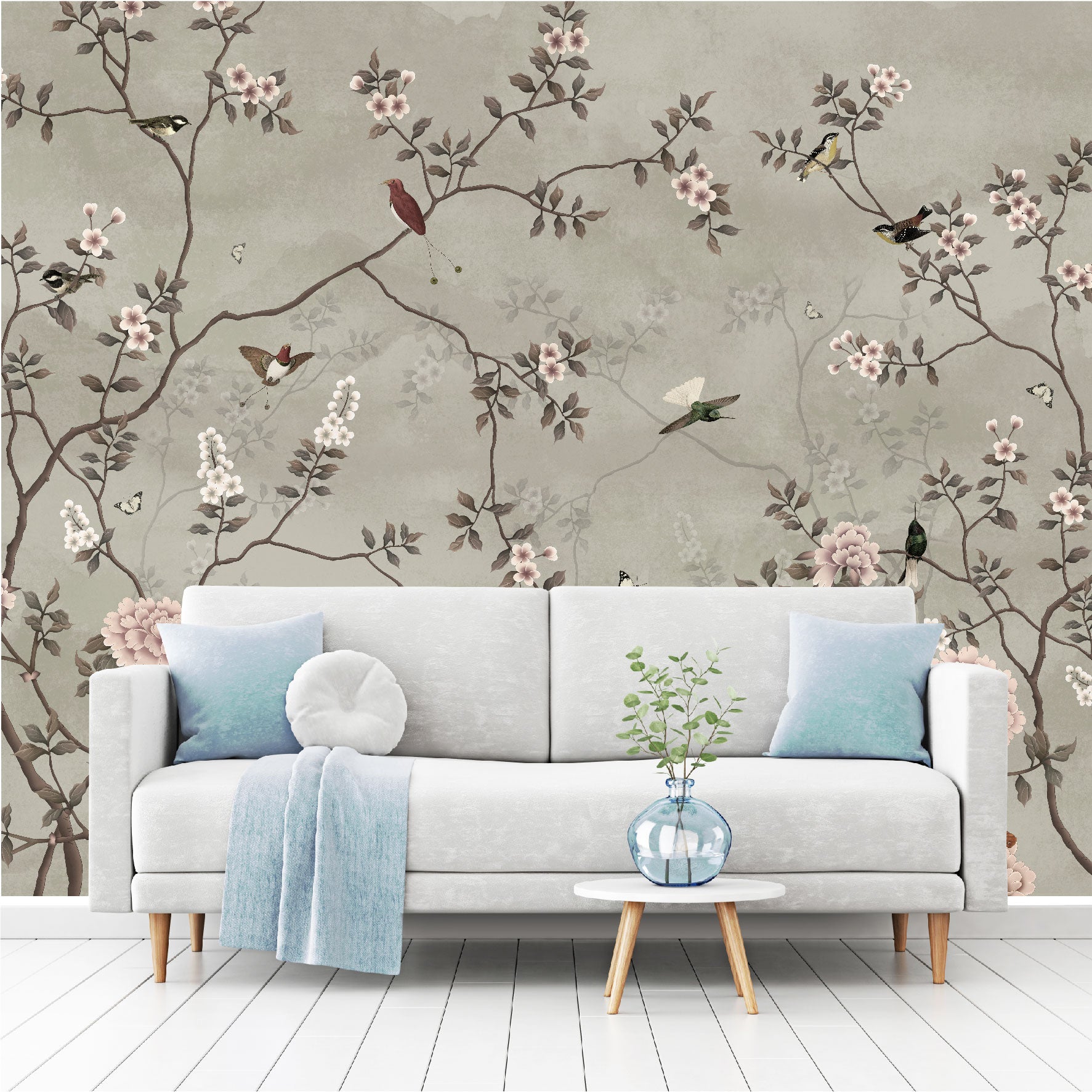 Mural Tropical Campestre Floral - MT309