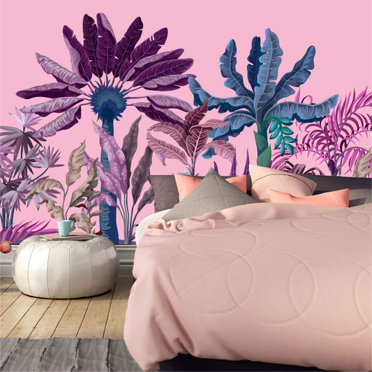 Mural Tropical Jungla Pink - MT225