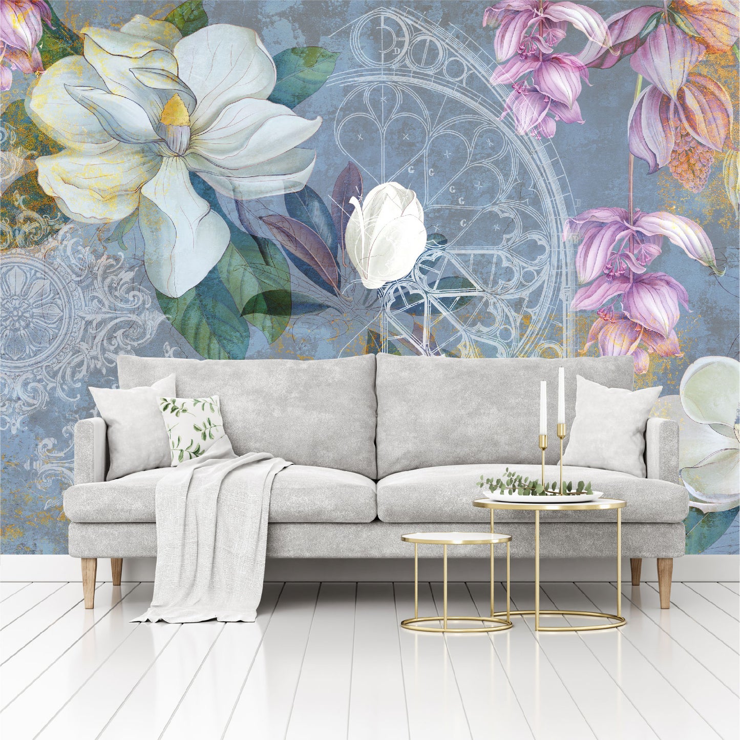 Mural Jazmines y Magnolias - MT343