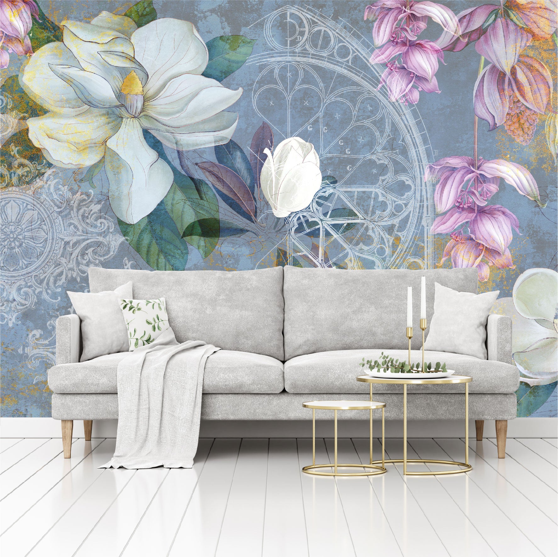 Mural Jazmines y Magnolias - MT343