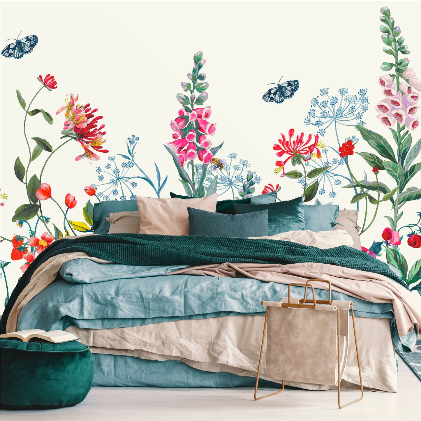 Mural Flores Botanicas Acuareladas - MT404