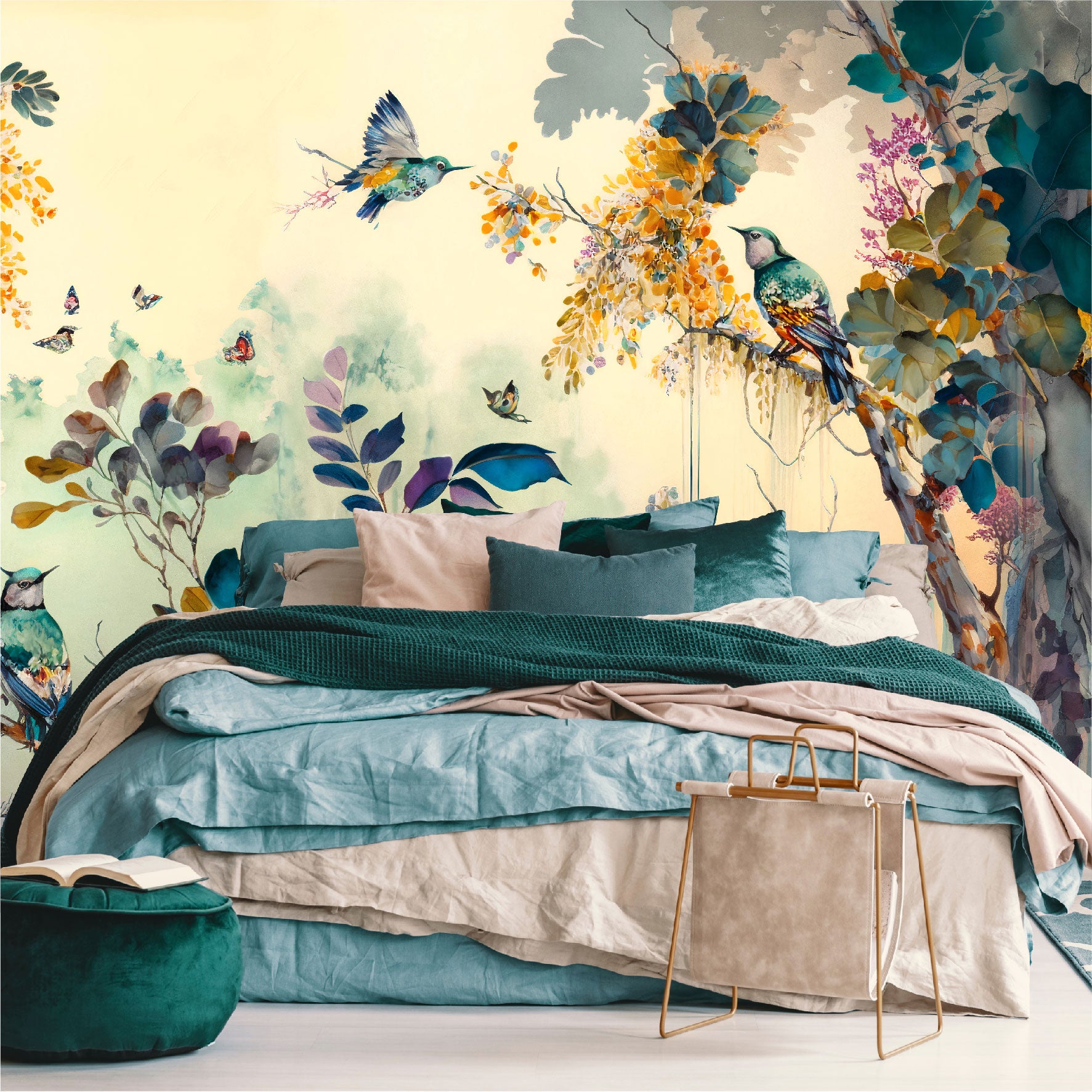 Mural Jardín Tropical Acuarelado - MT326