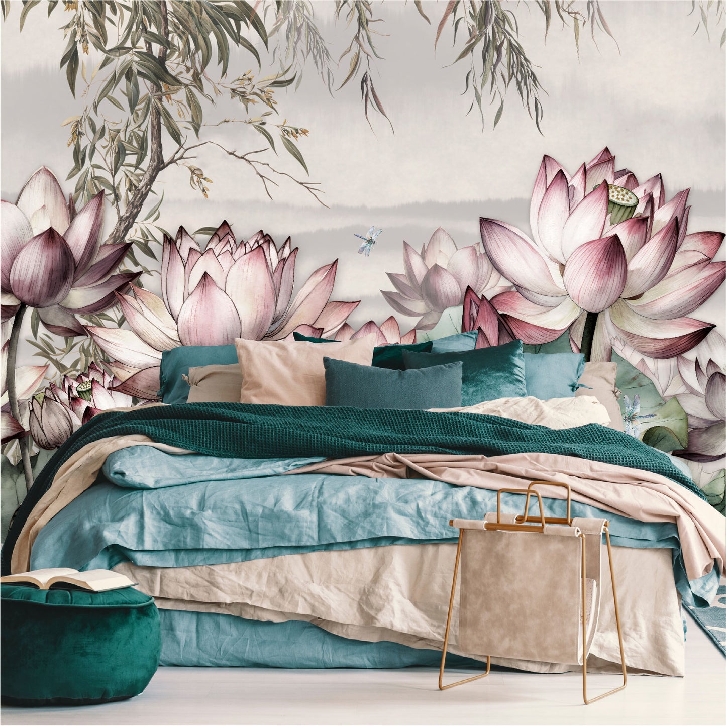 Mural Tropical Flores de Loto - MT391