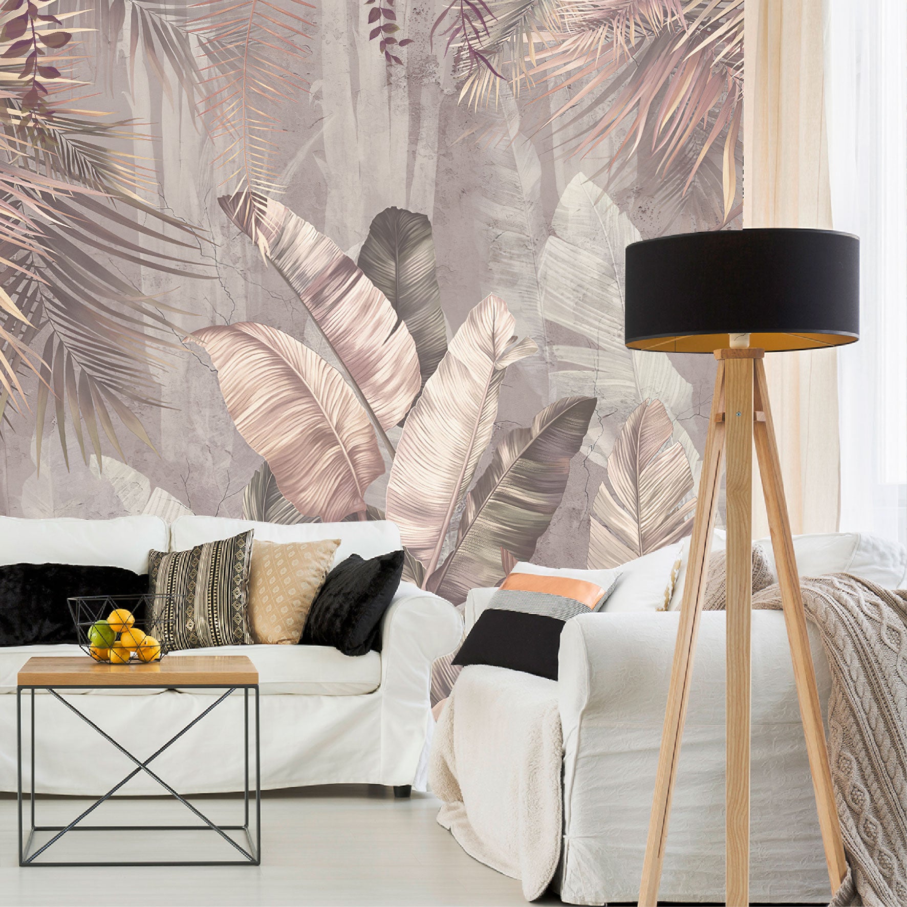 Mural Hojas Tropicales Vintage - MT481