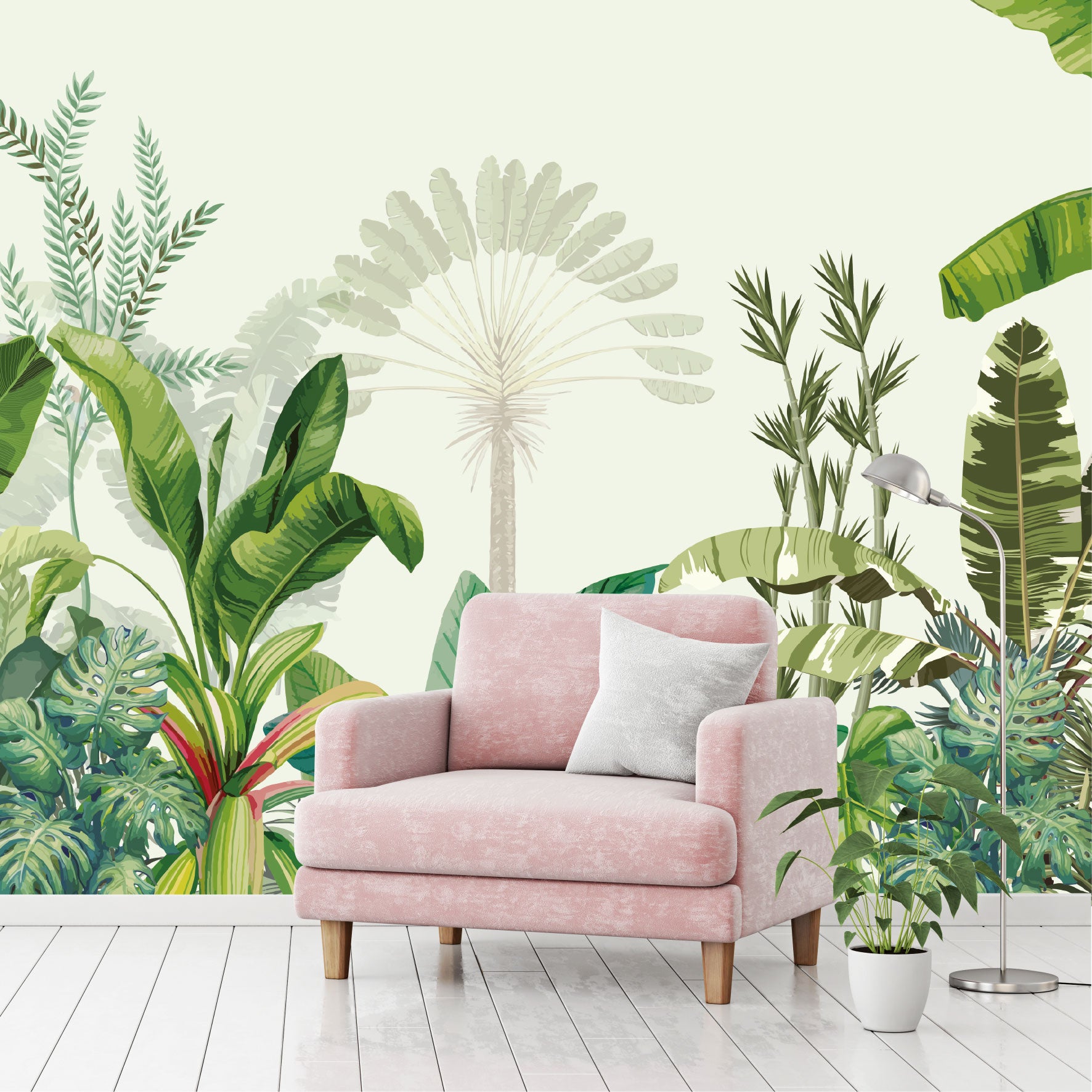 Mural Selva Tropical Ilustrada - MT575