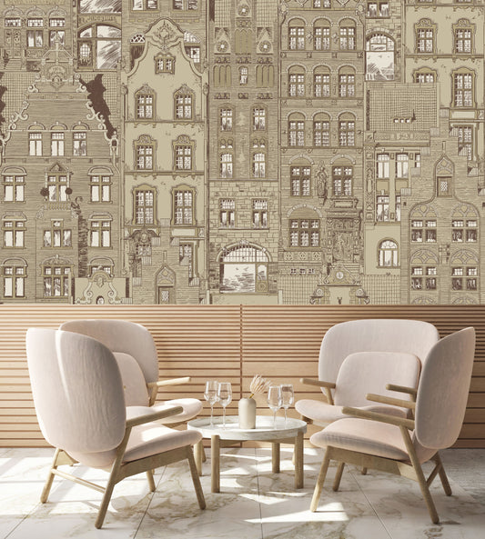 Mural Amsterdam Beige - Modelo VCORP 001