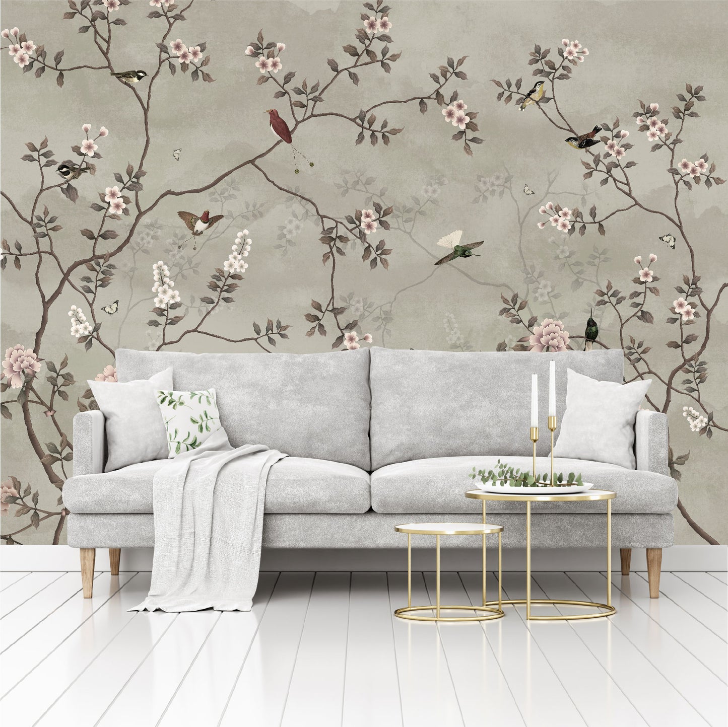 Mural Tropical Campestre Floral - MT309