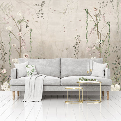 Mural Flores con Enredaderas Estilo Vintage - MT192