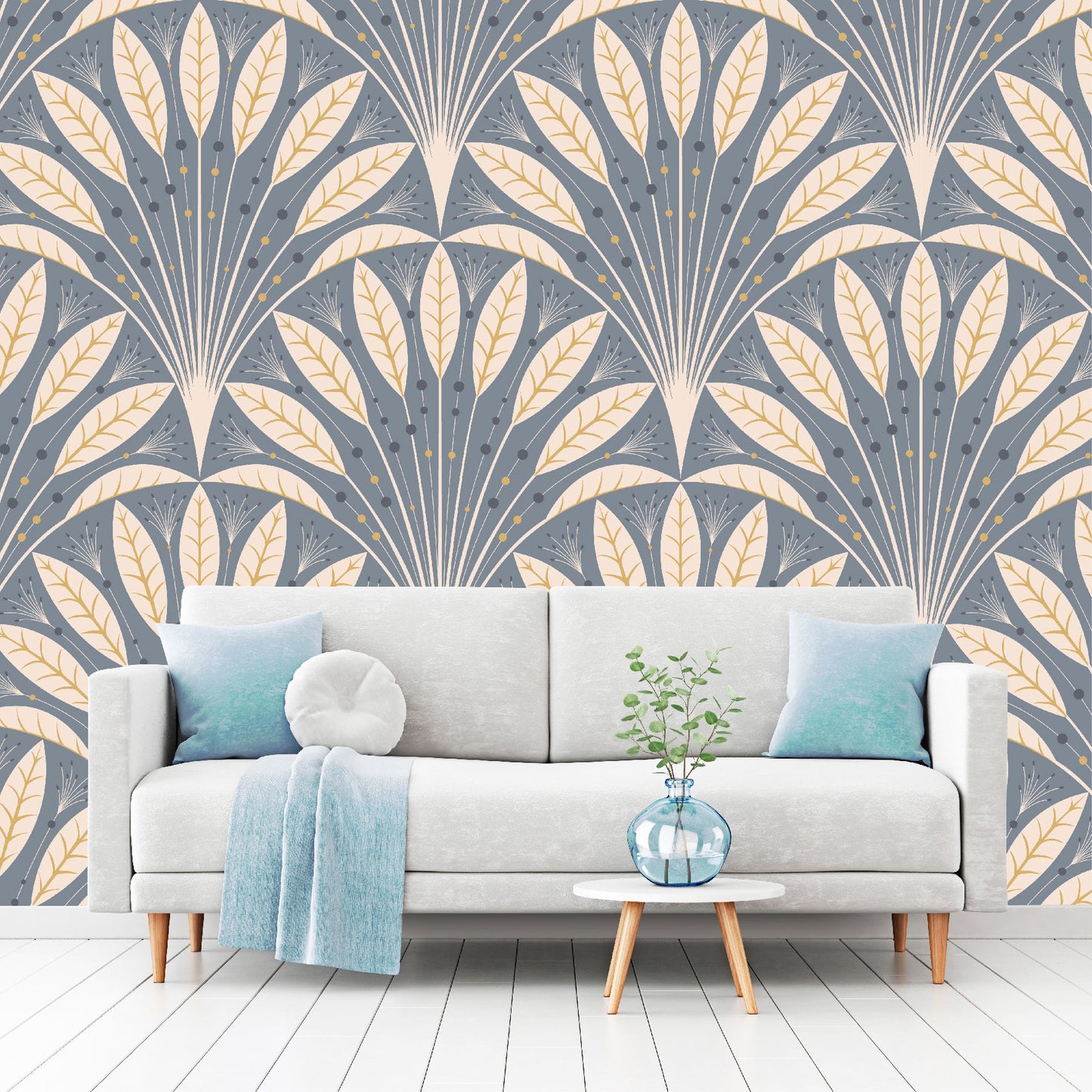 Patrón Hojas Mágicas - MT554 - Gris, Marrón, Beige