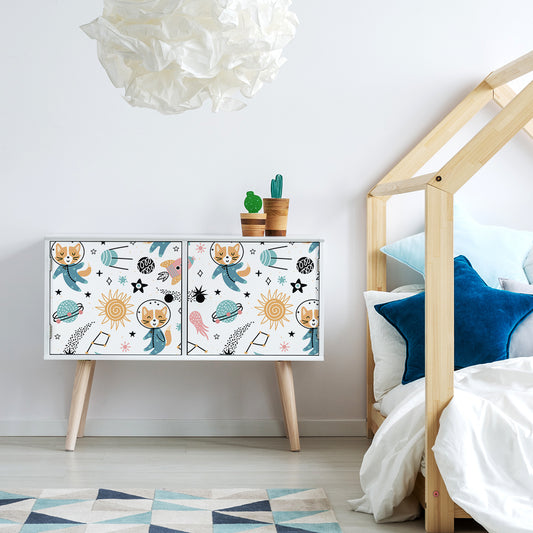 Vinilo para Muebles Animales en el espacio - M001