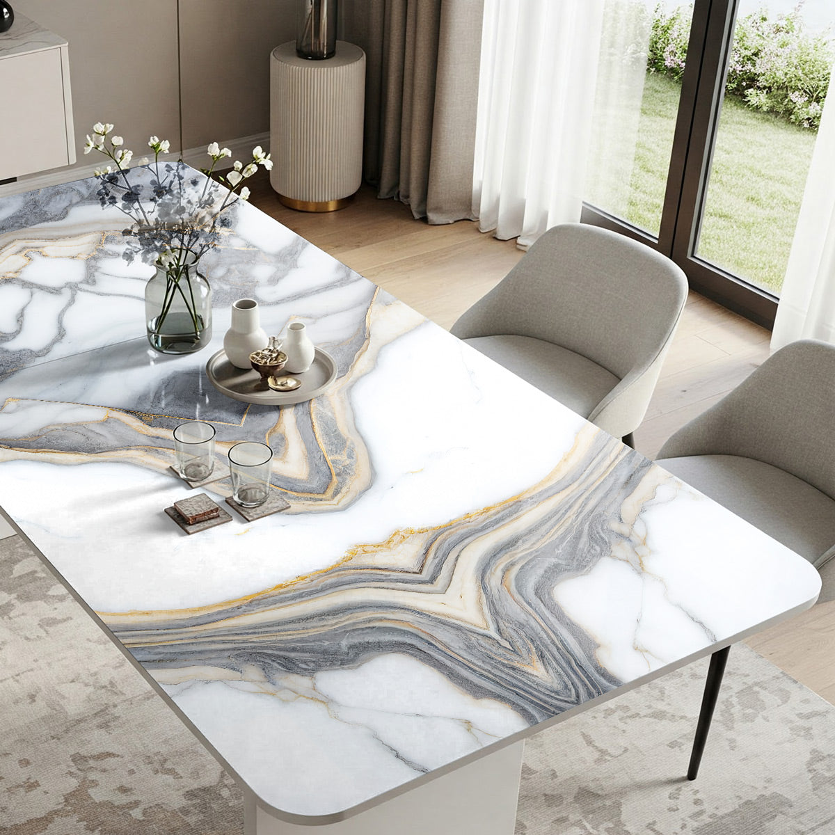 Vinilo Autoadhesivo Simil Marmol - 100x100cm - MM3552