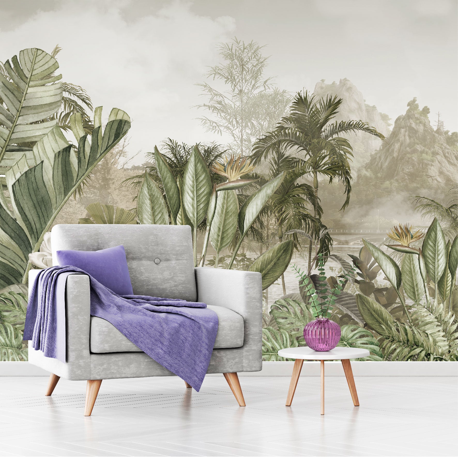 Mural Jungla Tropical Vintage - MT503