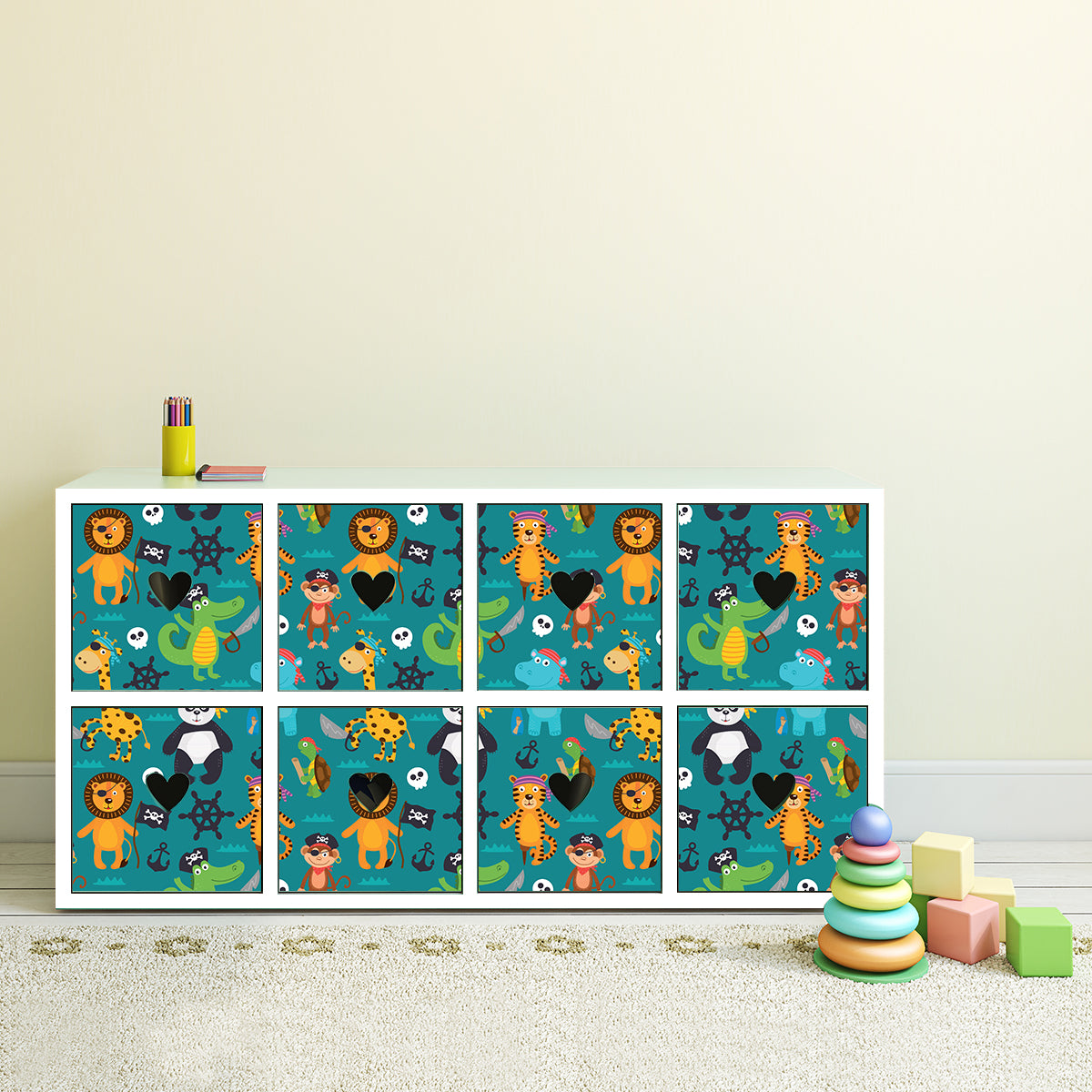 Vinilo para Muebles Animales Piratas - MI013