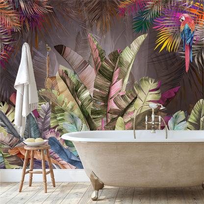 Mural Hojas Tropicales Coloridas  - MT437