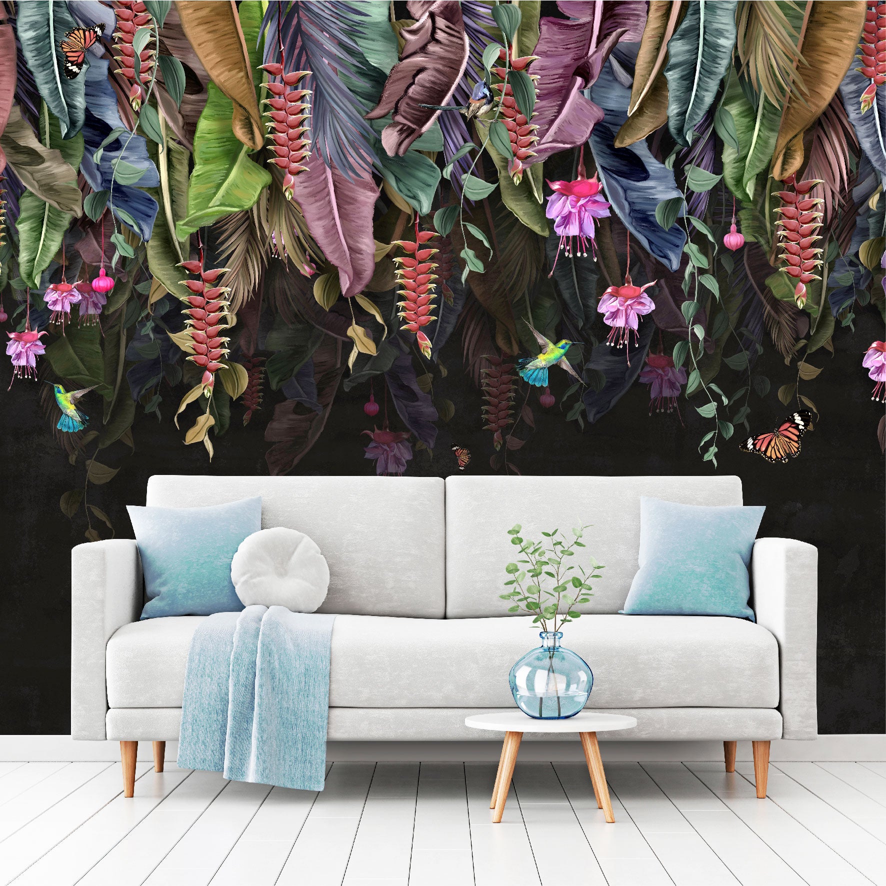 Mural Lluvia de flores tropicales - MT491