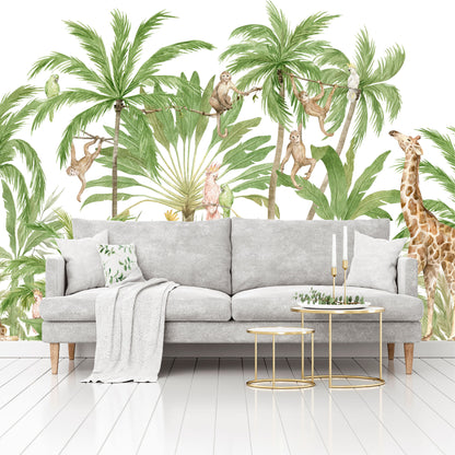 Mural Jungla Tropical con Animales - MT485