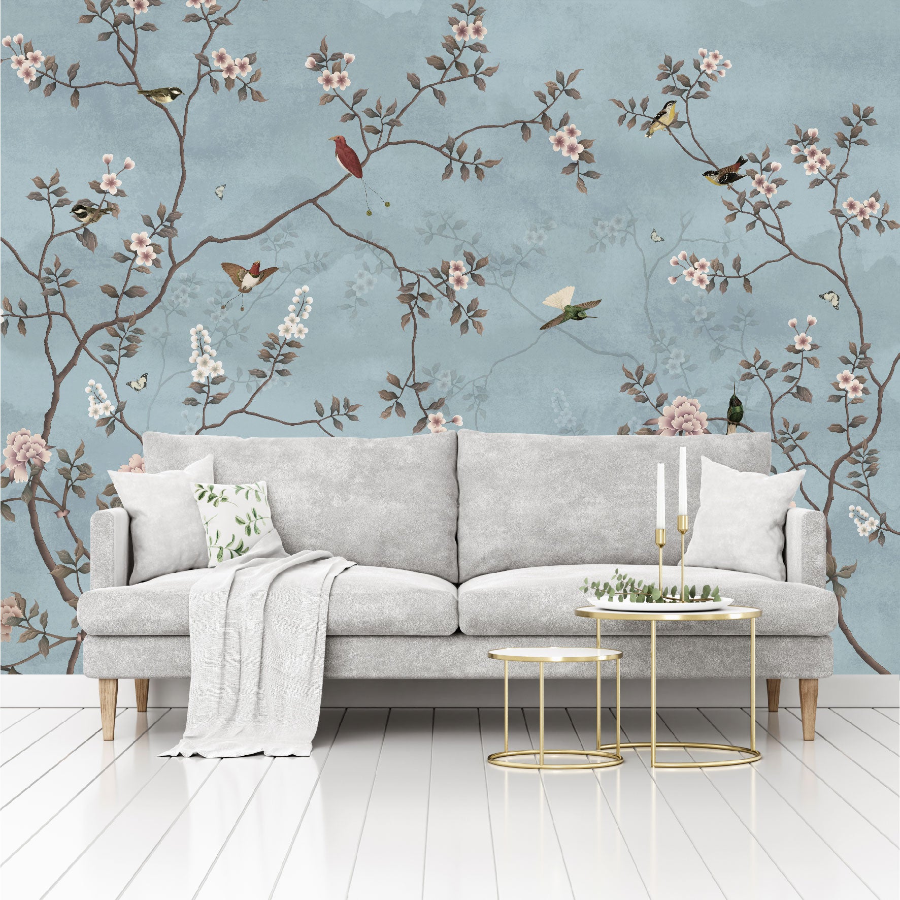 Mural Tropical Campestre Floral - MT308