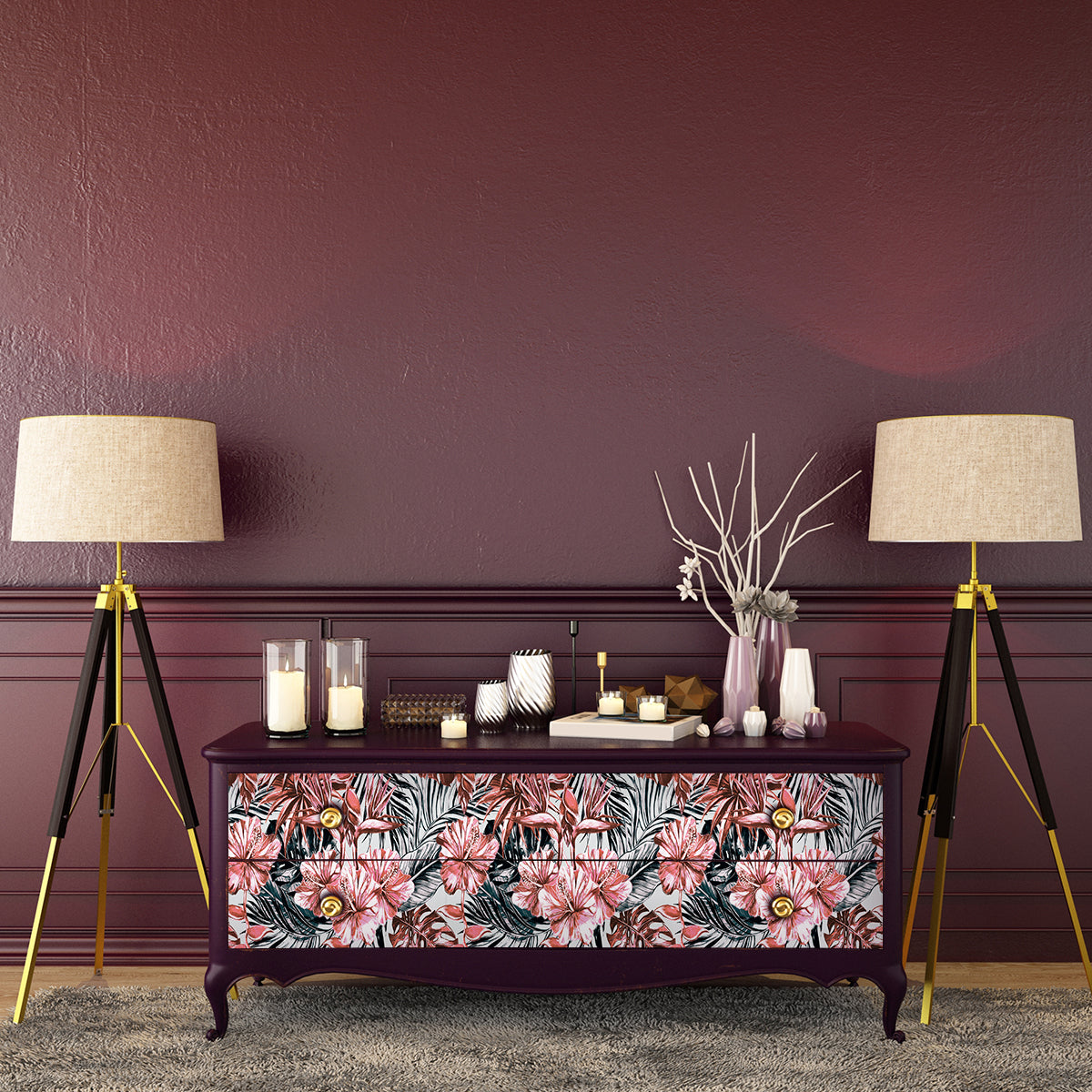 Vinilo Tropical para Muebles Modelo 899