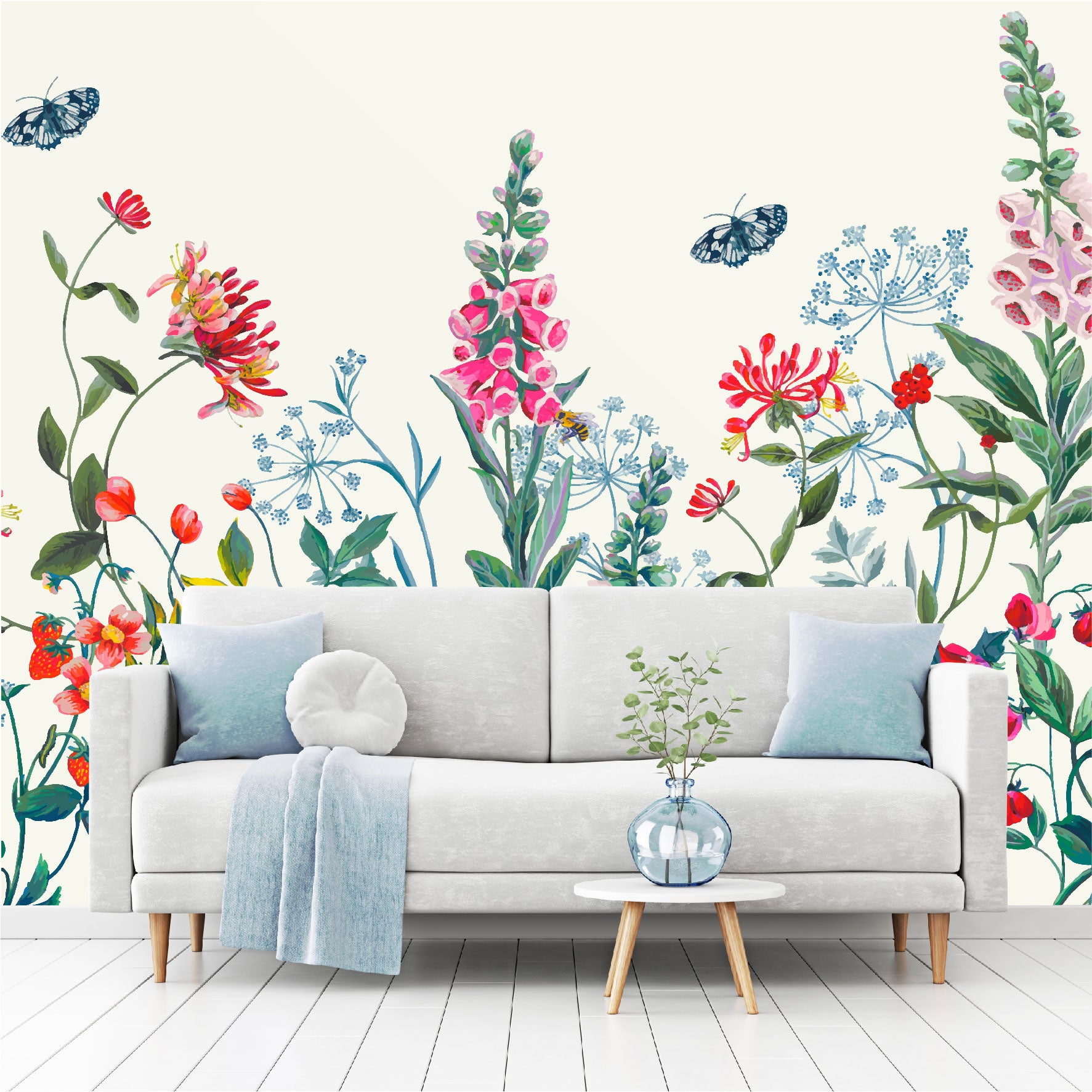 Mural Flores Botanicas Acuareladas - MT404