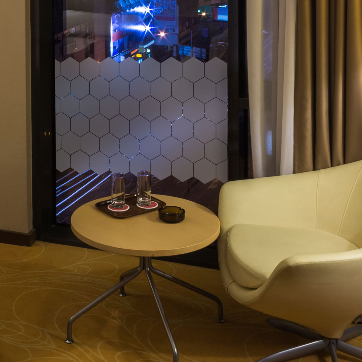 Vinilo Esmerilado Hexagonal 100x60cm  - VE003