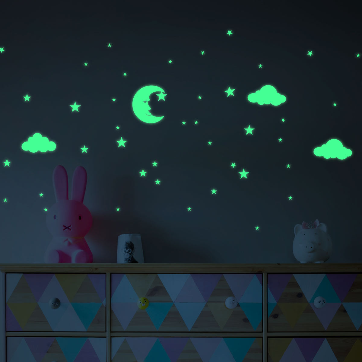 Luna y Nubes con estrellas - VF030