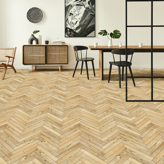 Vinilo Alto Transito Modelo Simil Madera Espiga Clara 100x100cm - ATM352