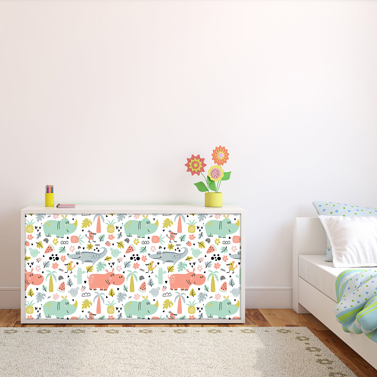 Vinilo para Muebles Animales Sonrientes - MI115