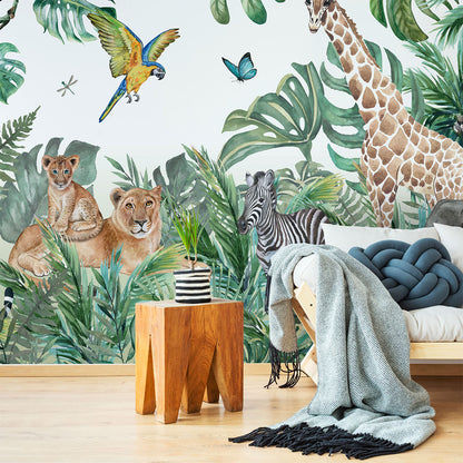 Mural Jungla con Animales del Sabana - MT134