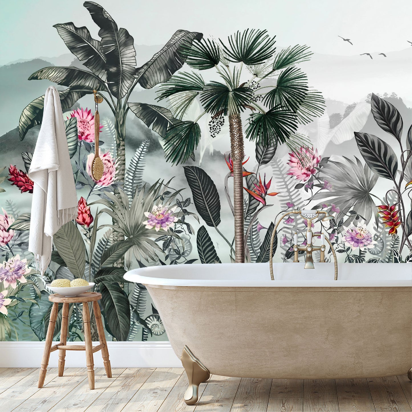 Mural Tropical Jungla Exótica  - MT580