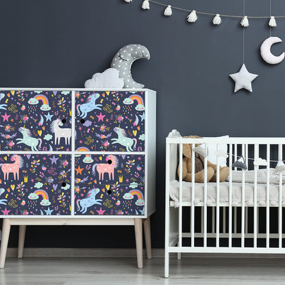 Vinilo para Muebles El Mundo de los Unicornio - MI055