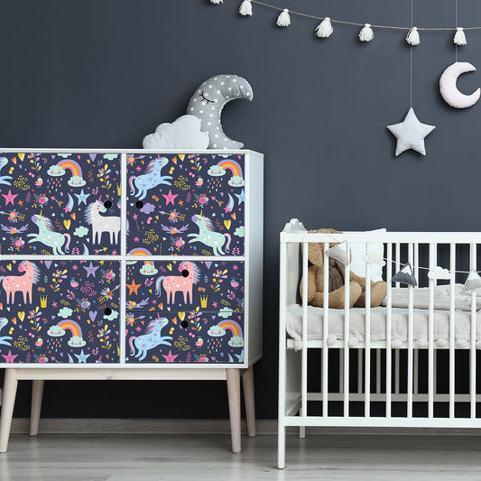 Vinilo para Muebles El Mundo de los Unicornio - MI055