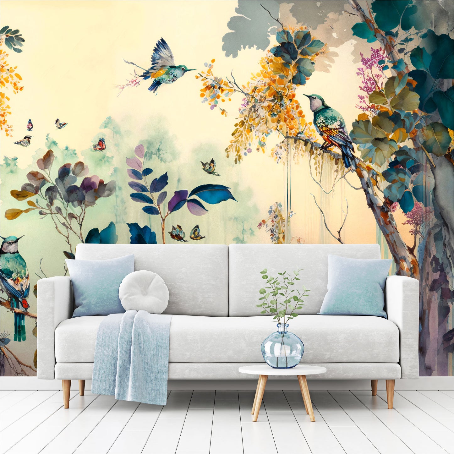 Mural Jardín Tropical Acuarelado - MT326
