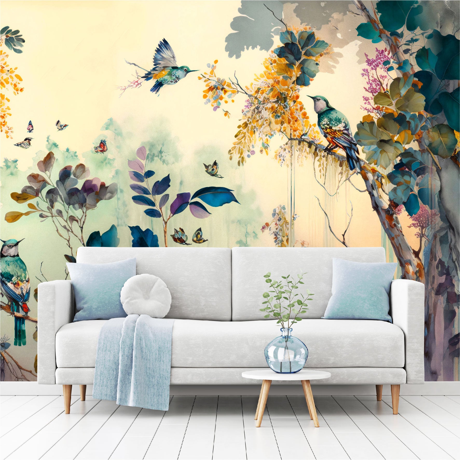 Mural Jardín Tropical Acuarelado - MT326