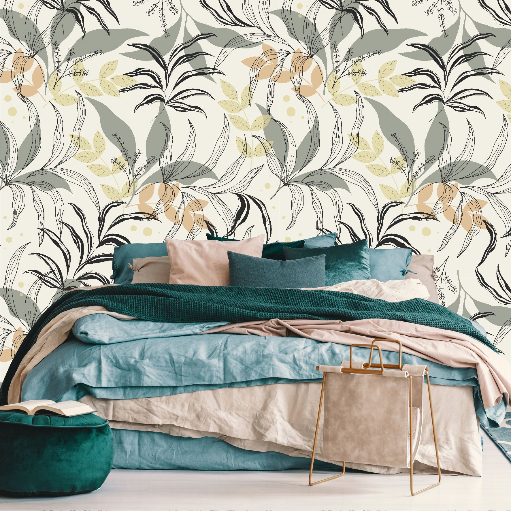 Mural Hojas Tropicales - MT377