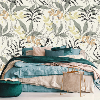 Mural Hojas Tropicales - MT377