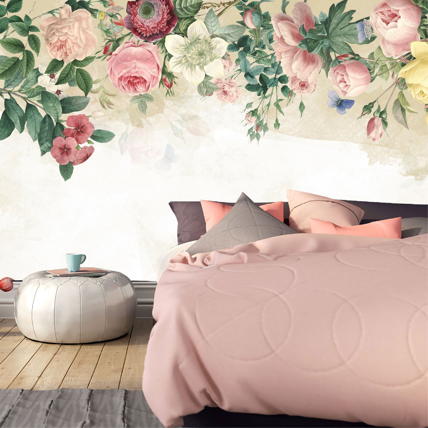 Mural Tropical Enredadera de Rosas - MT221