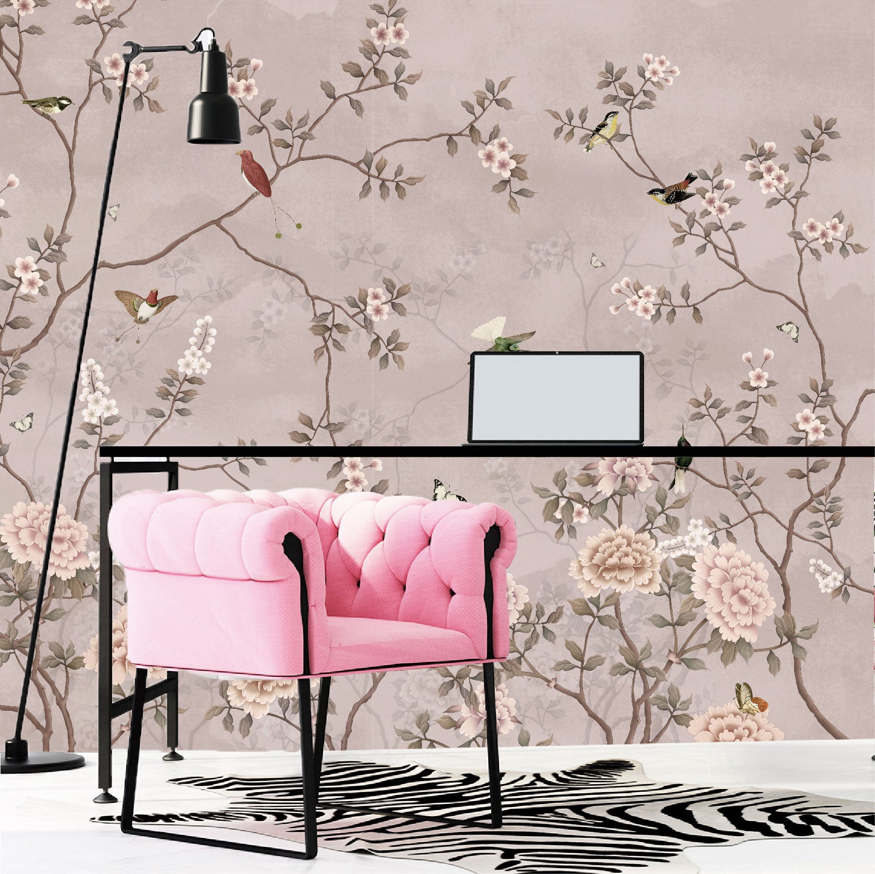 Mural Tropical Campestre Floral - MT310
