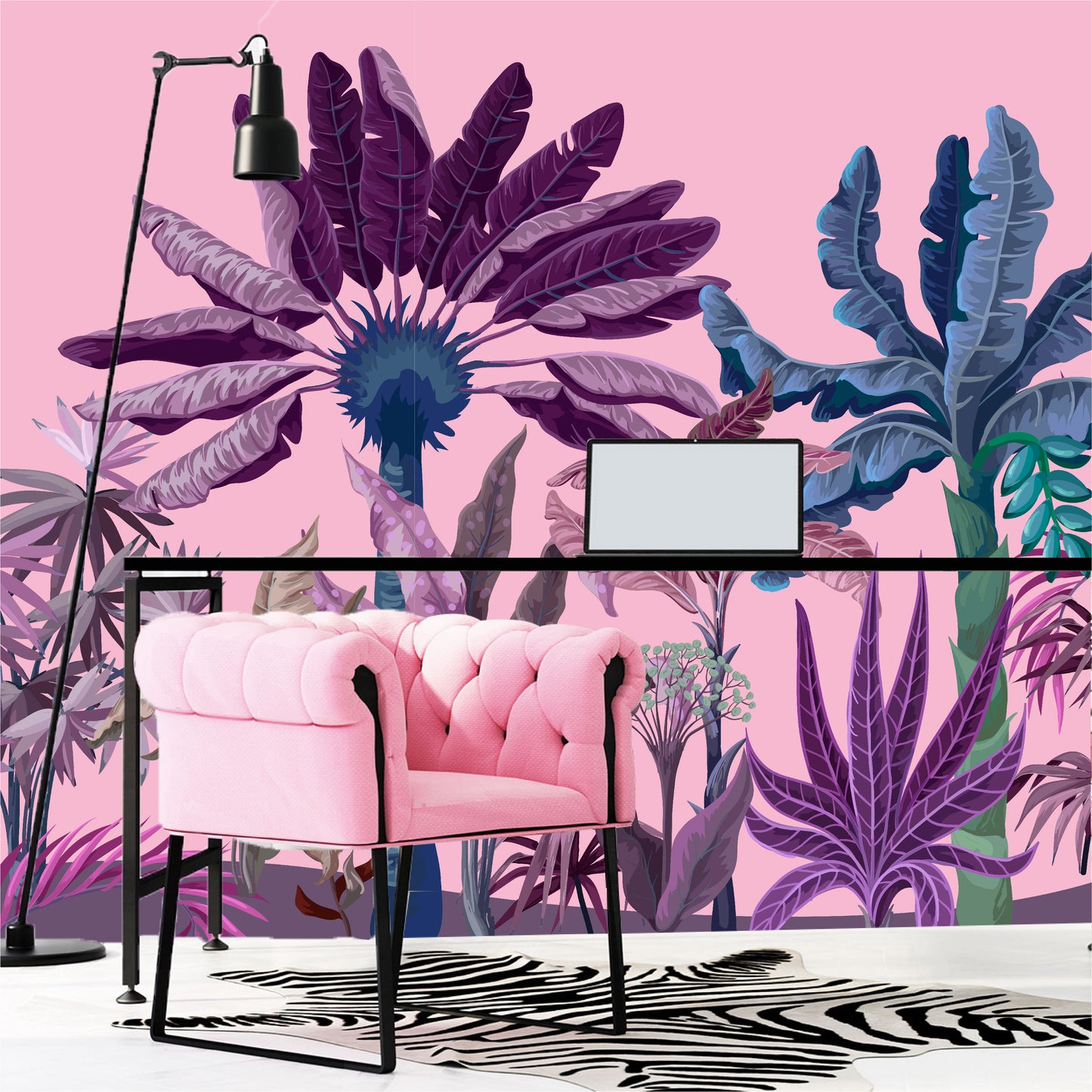 Mural Tropical Jungla Pink - MT225