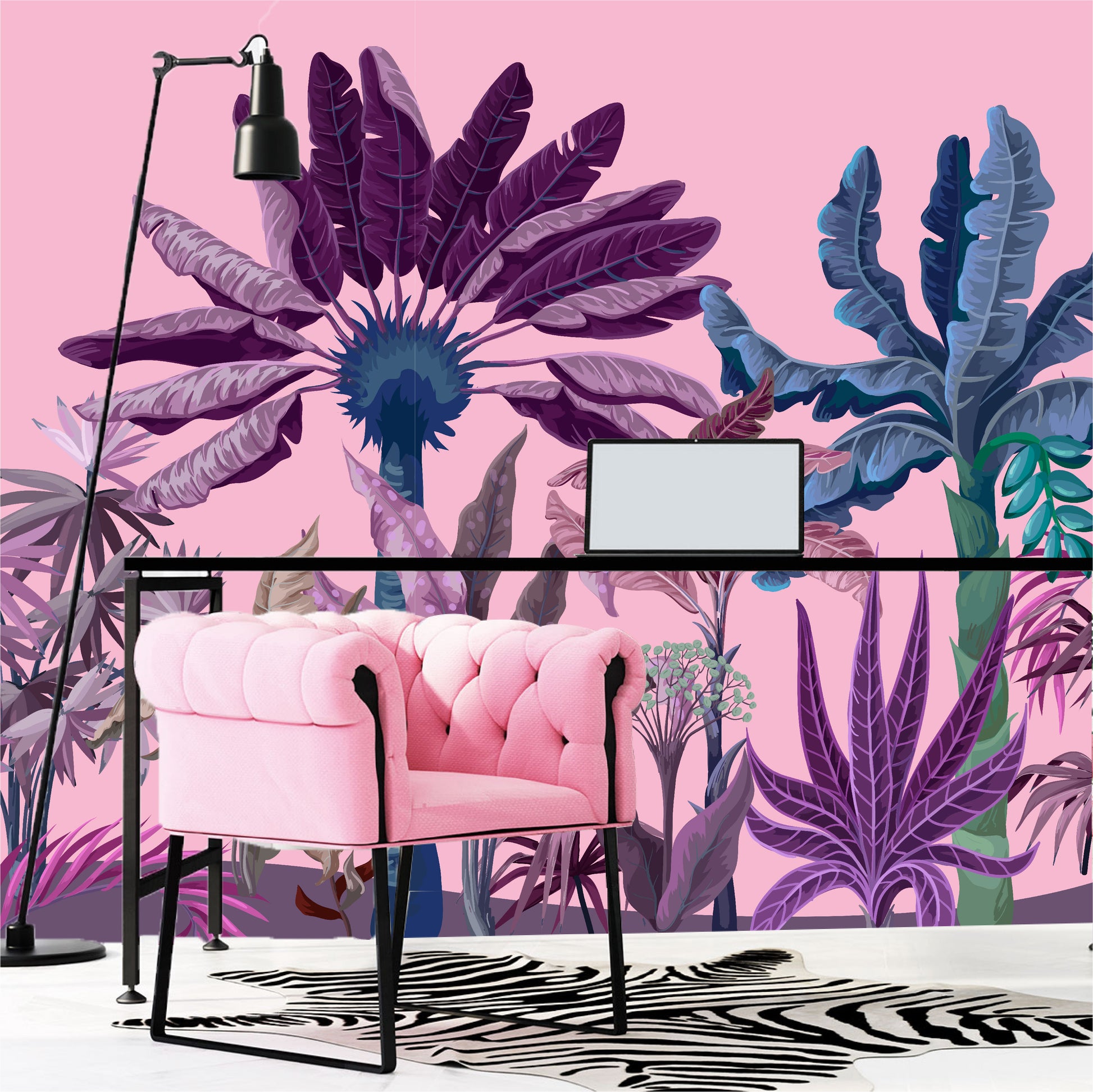 Mural Tropical Jungla Pink - MT225
