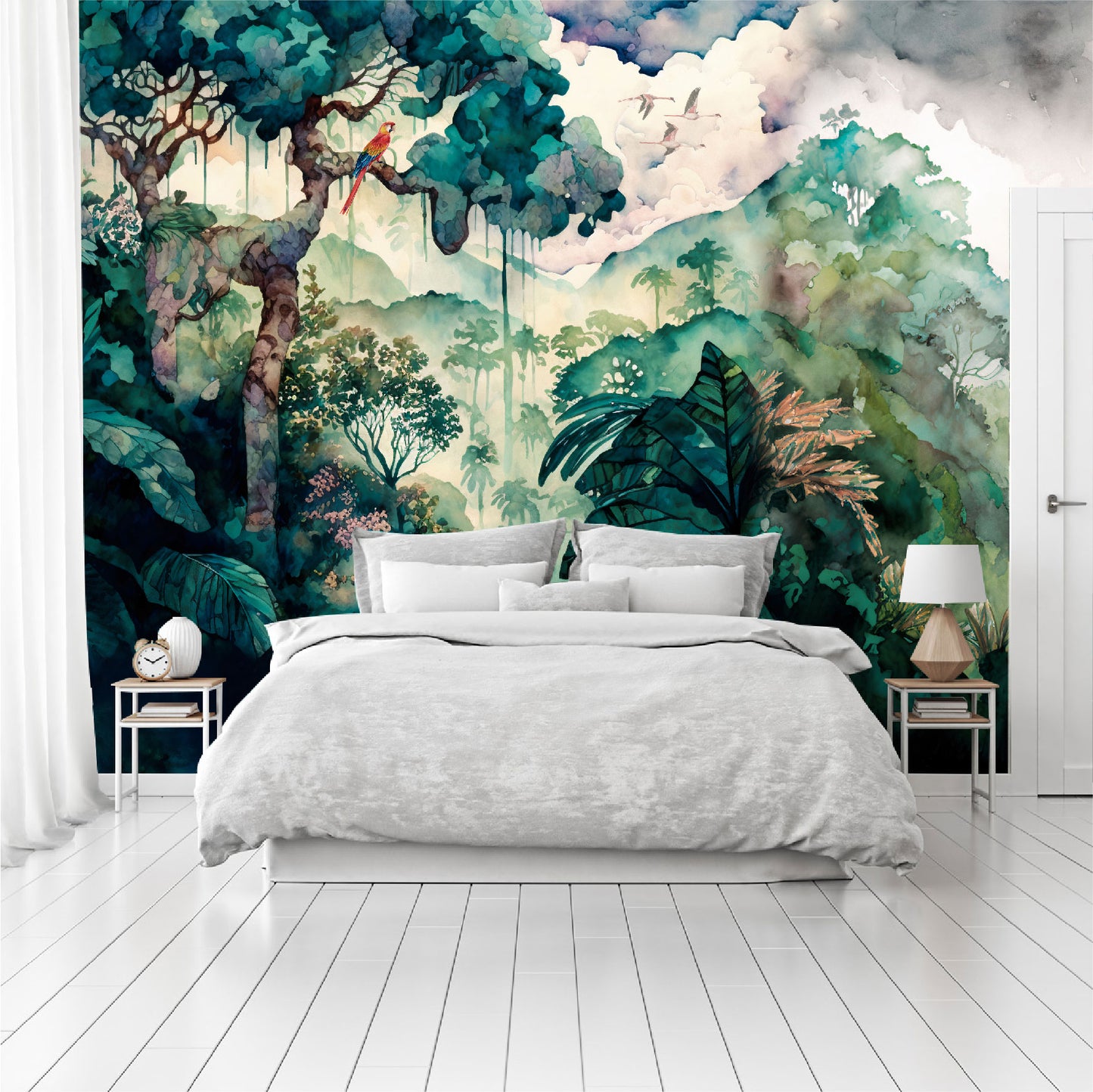 Mural Jungla Tropical Acuarelada - MT324