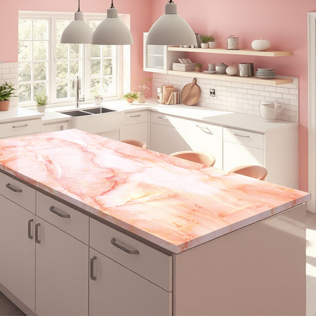 Vinilo Autoadhesivo Simil Marmol - 100x100cm - MM3549