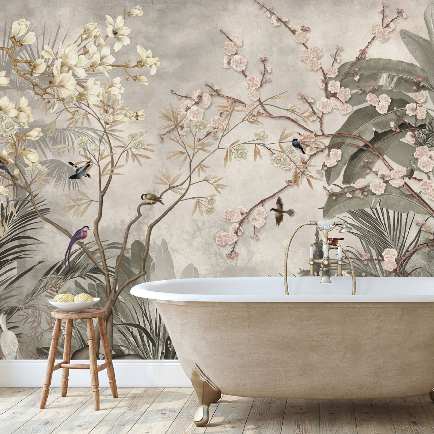Mural Tropical Jardín Vintage - MT584