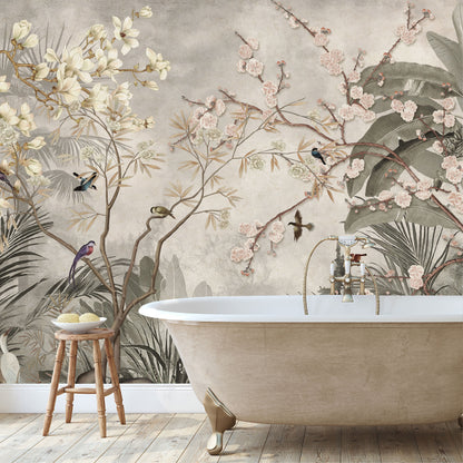 Mural Tropical Jardín Vintage - MT584