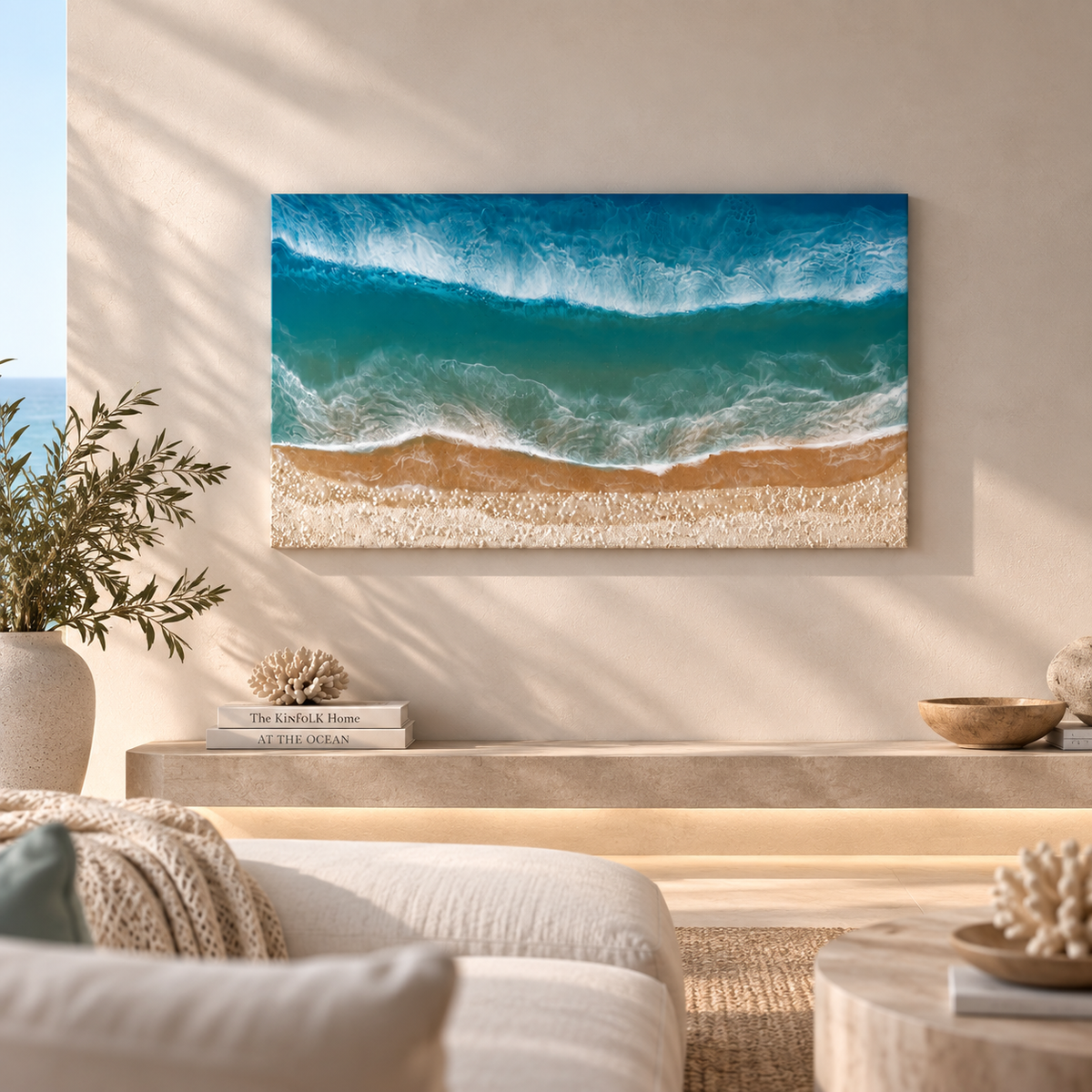 Cuadro de resina Playa 90x60 cm - Modelo CR-001